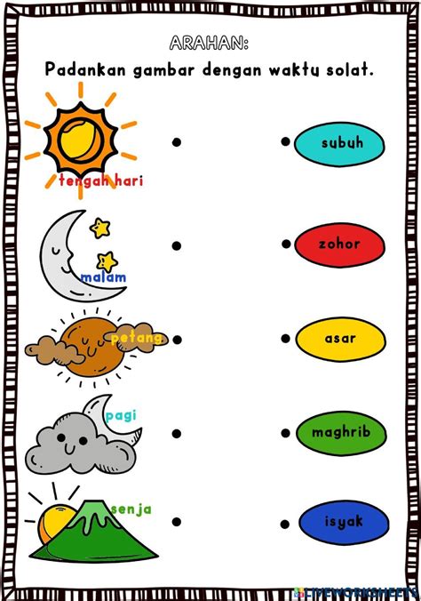 Kindergarten solat worksheet  Arabic Alphabet For Kids